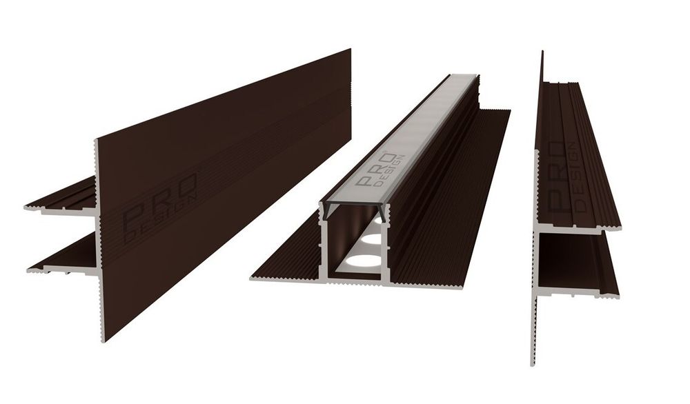 Декоративный стеновой профиль Pro Design 534 коричневый, 2700x45x17,5 мм