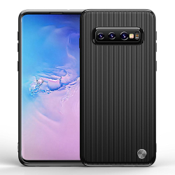 Чехол для Samsung Galaxy S 10 цвет Black (черный), серия Bevel от Caseport