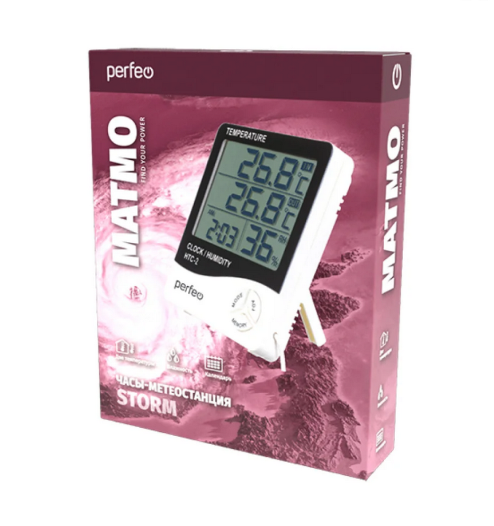 Часы-метеостанция Perfeo Matmo PF-HTC-2 комнатно-уличный