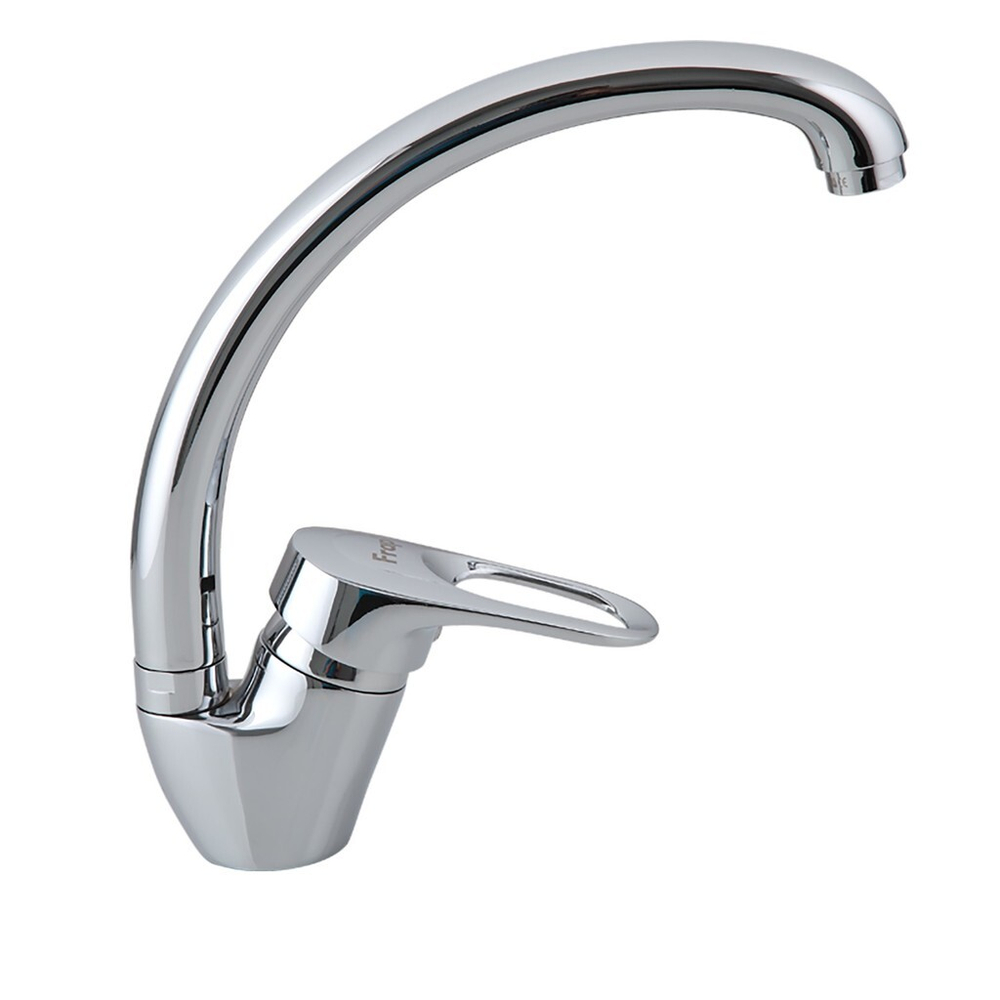 Смеситель для кухни 40к F4104-2 FRAP (выс.пов.излив, п/гайку, хром, латунь)