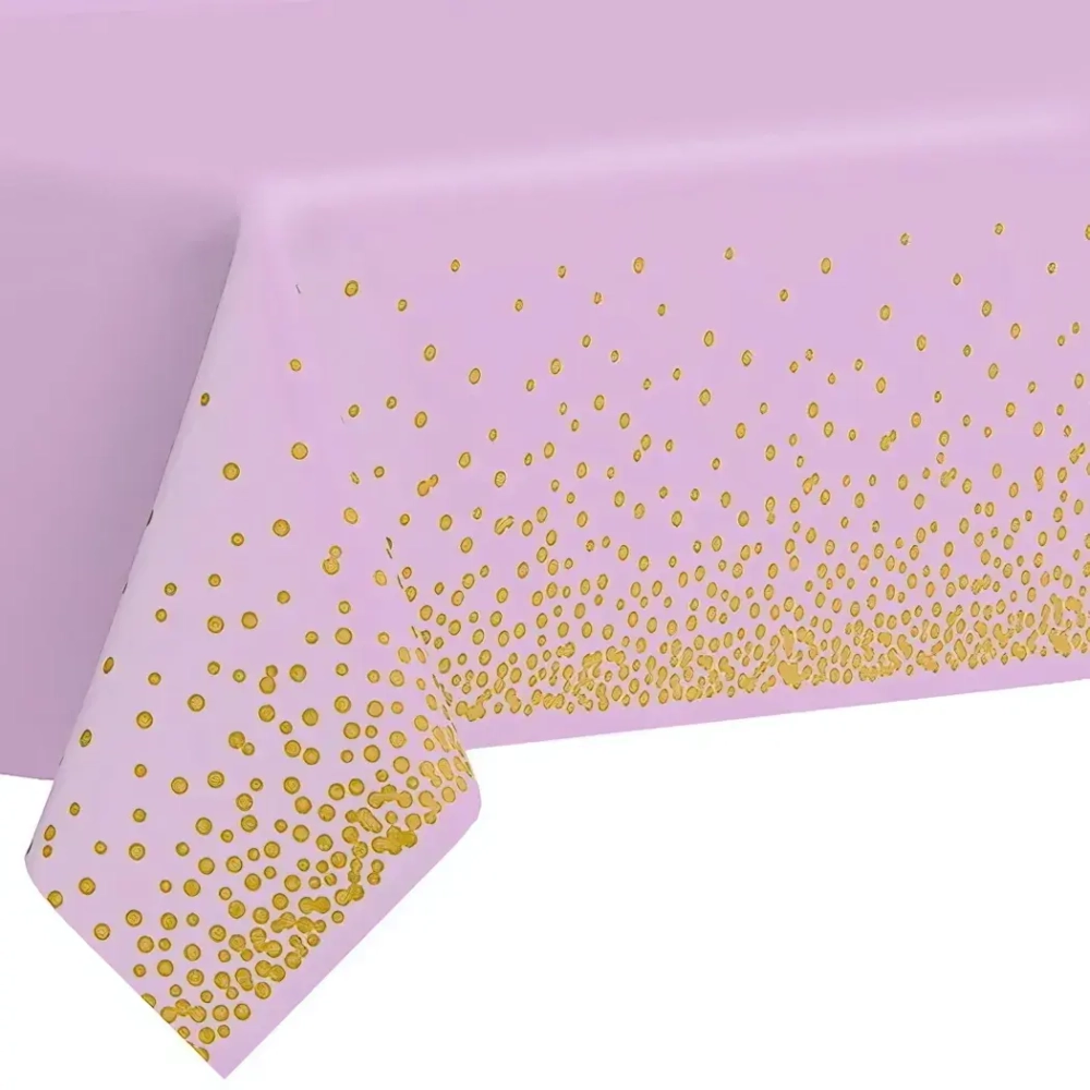 Скатерть «Руби» 137*183см цвет розовый, пвх