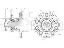 Ступица задняя (с ABS) UNIO HUB-20239