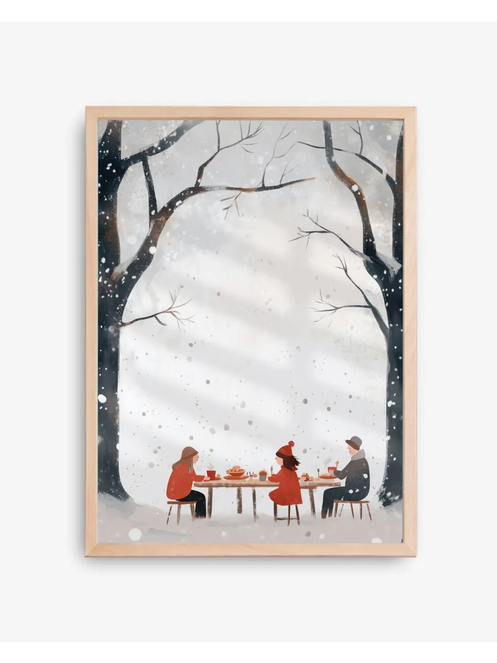 Постер новогодний 30х40 см декор на стену