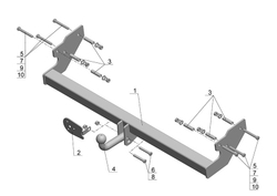 Фаркоп Avtos на JEEP WRANGLER (08.1996-03.2007)(паспорт и сертификат в комплекте)(без электрики)JW 01