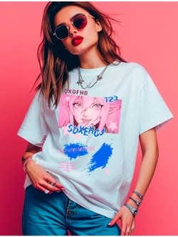 Футболка Y2K оверсайз вампирша
