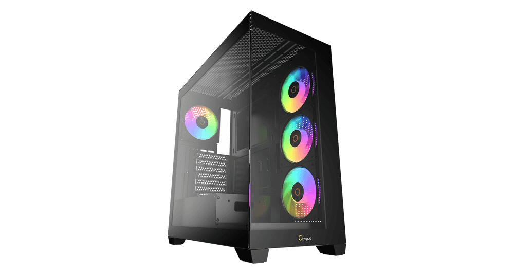 Корпус Ocypus Gamma C72 BK ARGB ATX/mATX/ITX 3xUSB Черный Gamma-C72-BKD400XX-GL