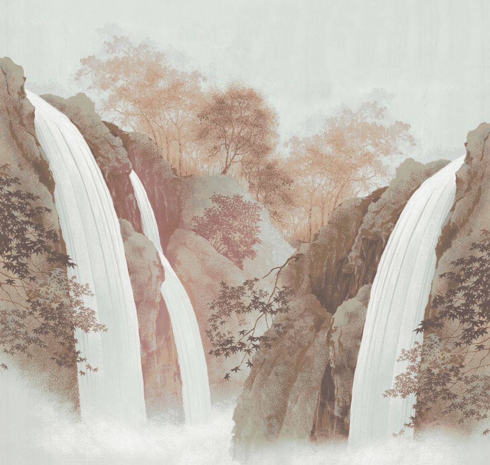 Пейзаж Водопад панно