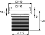 Основа для плитки TECEdrainpoint S "plate", 150 мм, нержавеющая сталь, в стальной рамке, с монтажным элементом