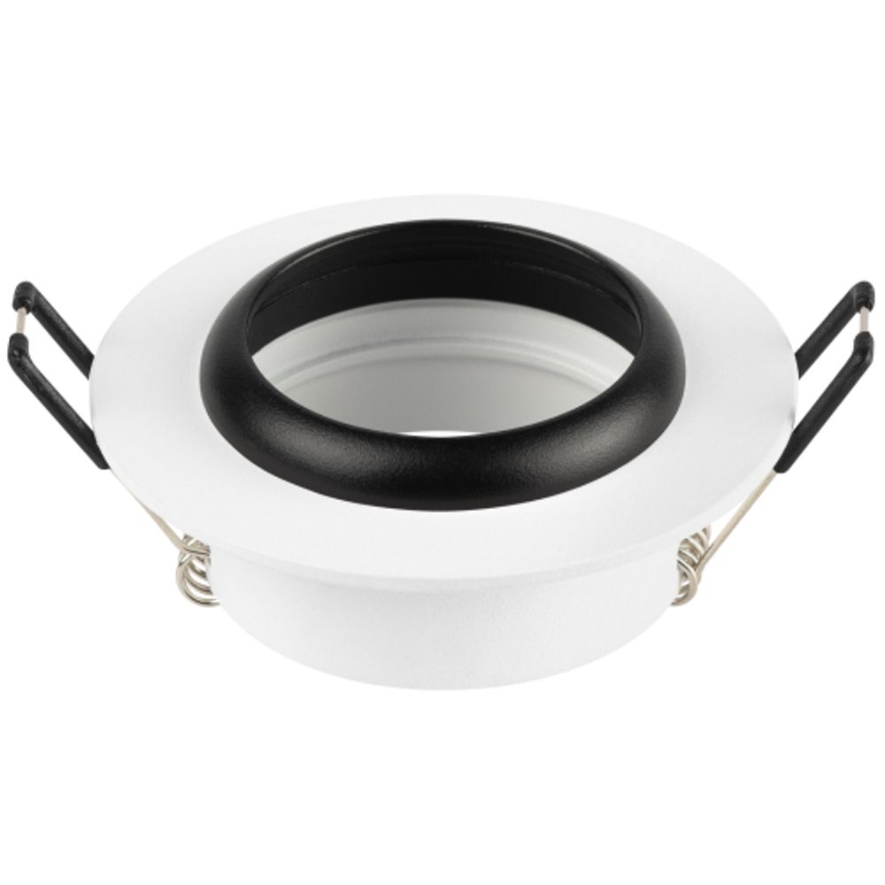 Светильник встраиваемый алюминиевый ЭРА KL109 WH/BK под лампу MR16 GU5.3 белый/черный матовый