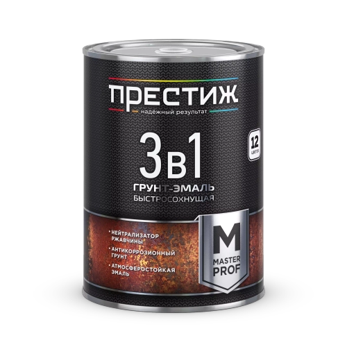 ГРУНТ- ЭМАЛЬ ПО РЖАВЧИНЕ СИНЯЯ  0,9 КГ (14) "ПРЕСТИЖ"