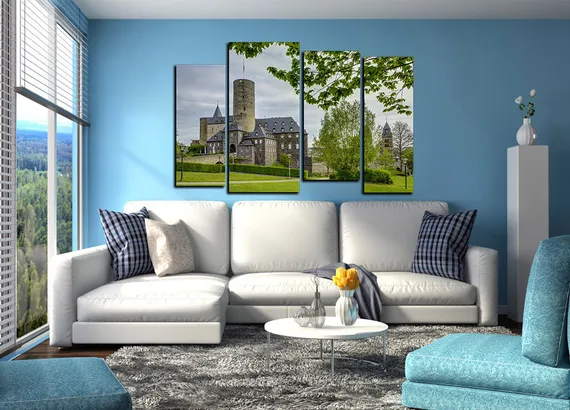 Модульная картина "Городской замок"