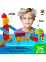 Конструктор игольчатый, 36 деталей