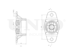 Опора амортизатора задняя UNIO RMP-13156