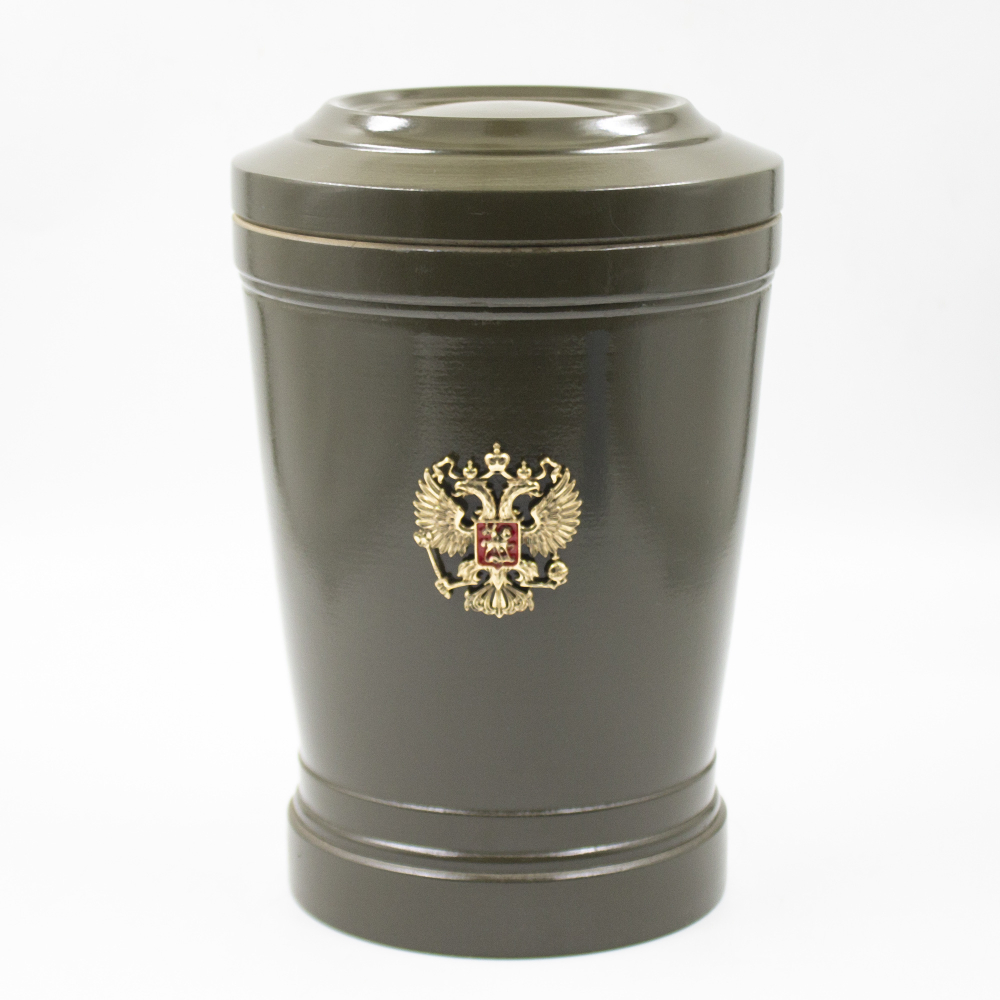 Урна для праха биоразлагаемая "Военная с гербом"