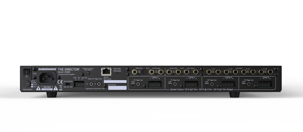 AudioControl The Director Model D2800 Black — 8-канальный сетевой DSP усилитель мощности
