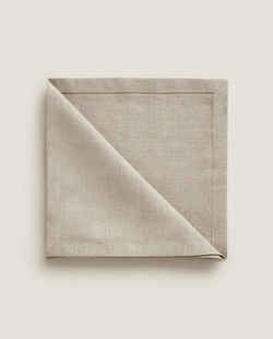 ZARA HOME САЛФЕТКА ИЗО ЛЬНА, СВЕТЛО-БЕЖЕВЫЙ