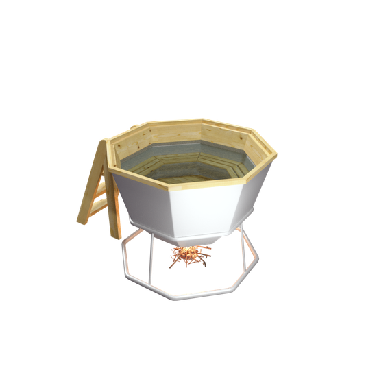 Банный чан до 4 человек на подставке с печью