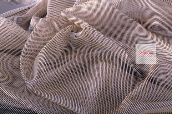 Короткий тюль-арка со стеклярусами. Клайм (коричневый)