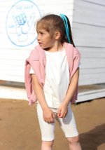 Костюм футболка с велосипедками, цвет молочный