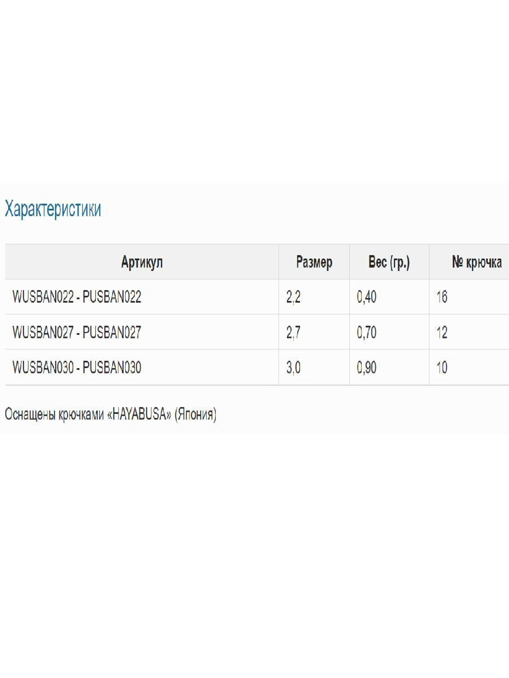 Мормышка рыболовная Nord Waters W с ушком Супер банан PUSBAN027BZ 5шт/уп