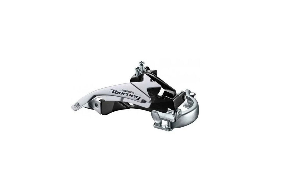 Переключатель передний Shimano, TY500, двойная.тяга, 31.8, 42T, б/уп.