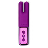 Фиолетовый двухмоторный мини-вибратор 11,6см Le Wand Deux LW-014-CHR