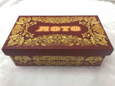 Лото пластиковое с золотым тиснением (23x11x8 см) в картонной коробке (целые бочонки) (Арт.AN03225)