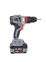 Аккумуляторная бесщеточная ударная дрель MKDHP-18V (18В,Li-ion-2шт, 4.0Ач, 90Нм, 2 скорости, З/У, в кейсе)