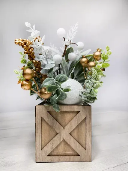 Новогодняя настольная композиция в коробе 30 см., Christmas DeLuxe (89297)