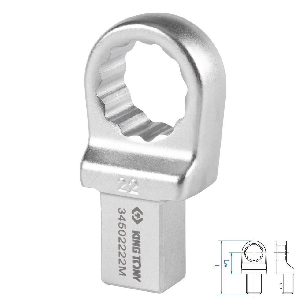 KING TONY (34502222M) Насадка накидная серии "FIT", 22 мм, 14х18 мм