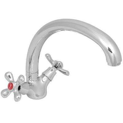 Смеситель для кухни, Frap, с кран-буксой, хром, F42731-В