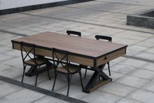 Аэрохоккей "Superior" 7 ф со столешницей, в комплекте аксессуары (221 x 120 x 82 см,мореный дуб)