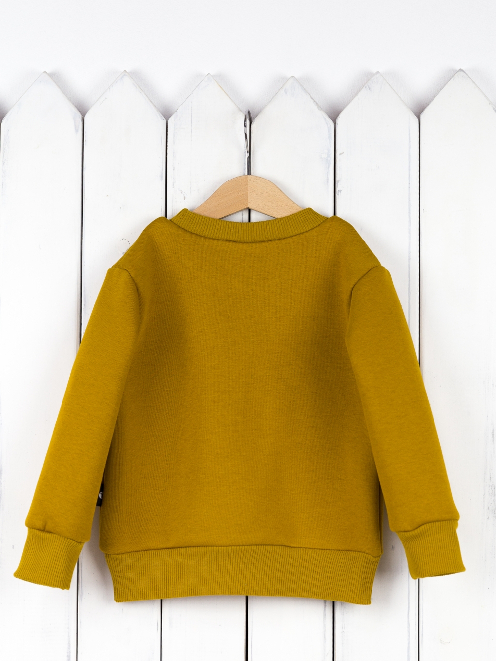 Джемпер из футера 3-х нитки с начесом горчичный