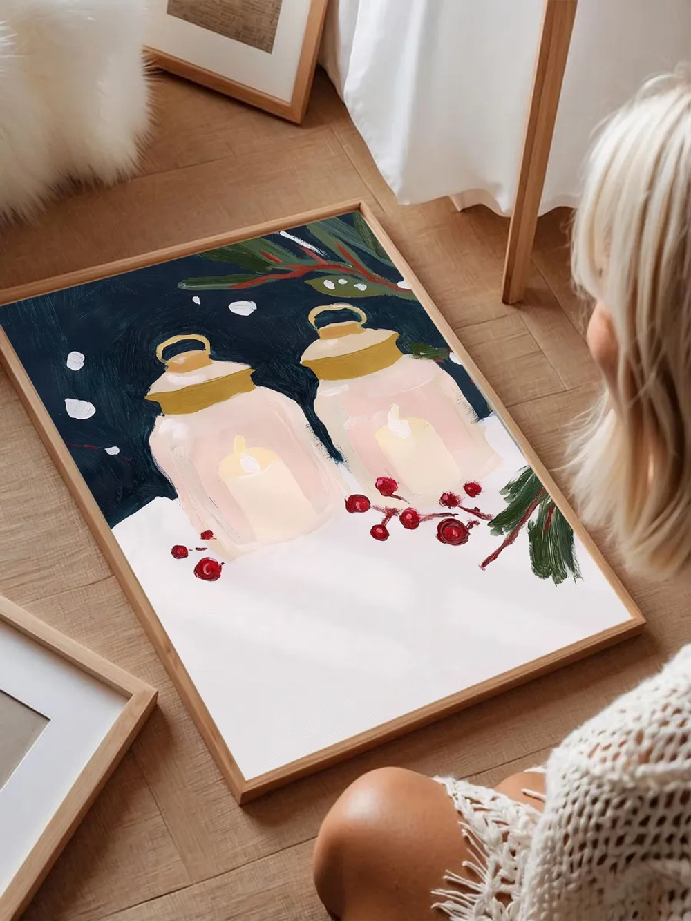 Постер 50х70 см новогодний 1 шт