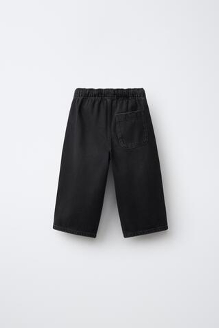 ZARA ДЖИНСЫ WAIST LOOSE, ЧЕРНЫЙ