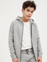 Толстовка с капюшоном на молнии для мальчика Next 916-235, Серый