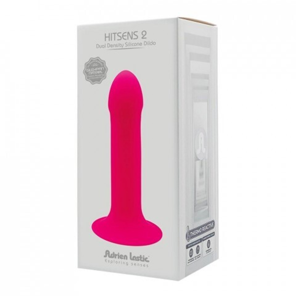 Фаллоимитатор Adrien Lastic Hitsens 2 (16,8×4 см) с двойной плотностью, розовый