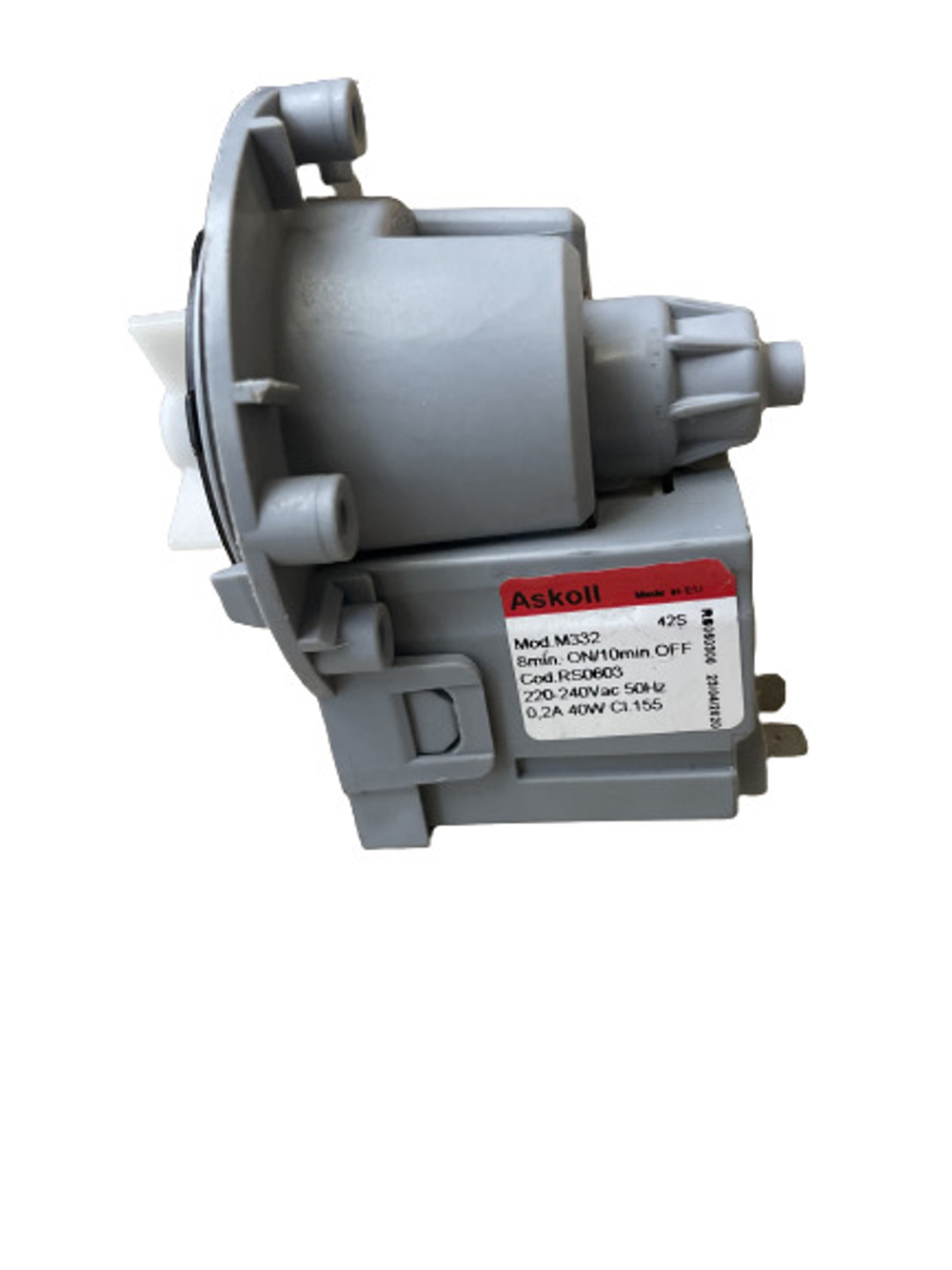 Насос сливной (помпа) Askoll M332 с алюминиевой обмоткой для стиральных машин 30-40Вт