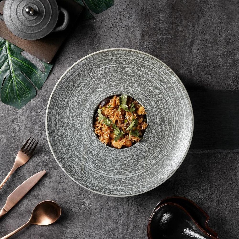 Тарелка глубокая 250 мл 26,7*6 см для пасты глазурь Glossy Stone Untouched Taiga P.L. [1]