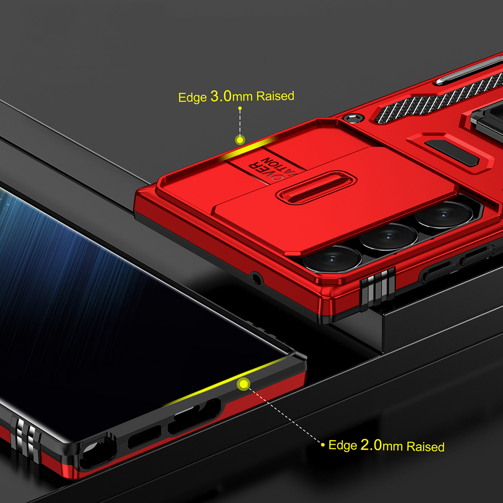 Чехол Safe Case с кольцом и защитой камеры для Samsung Galaxy S25 Ultra