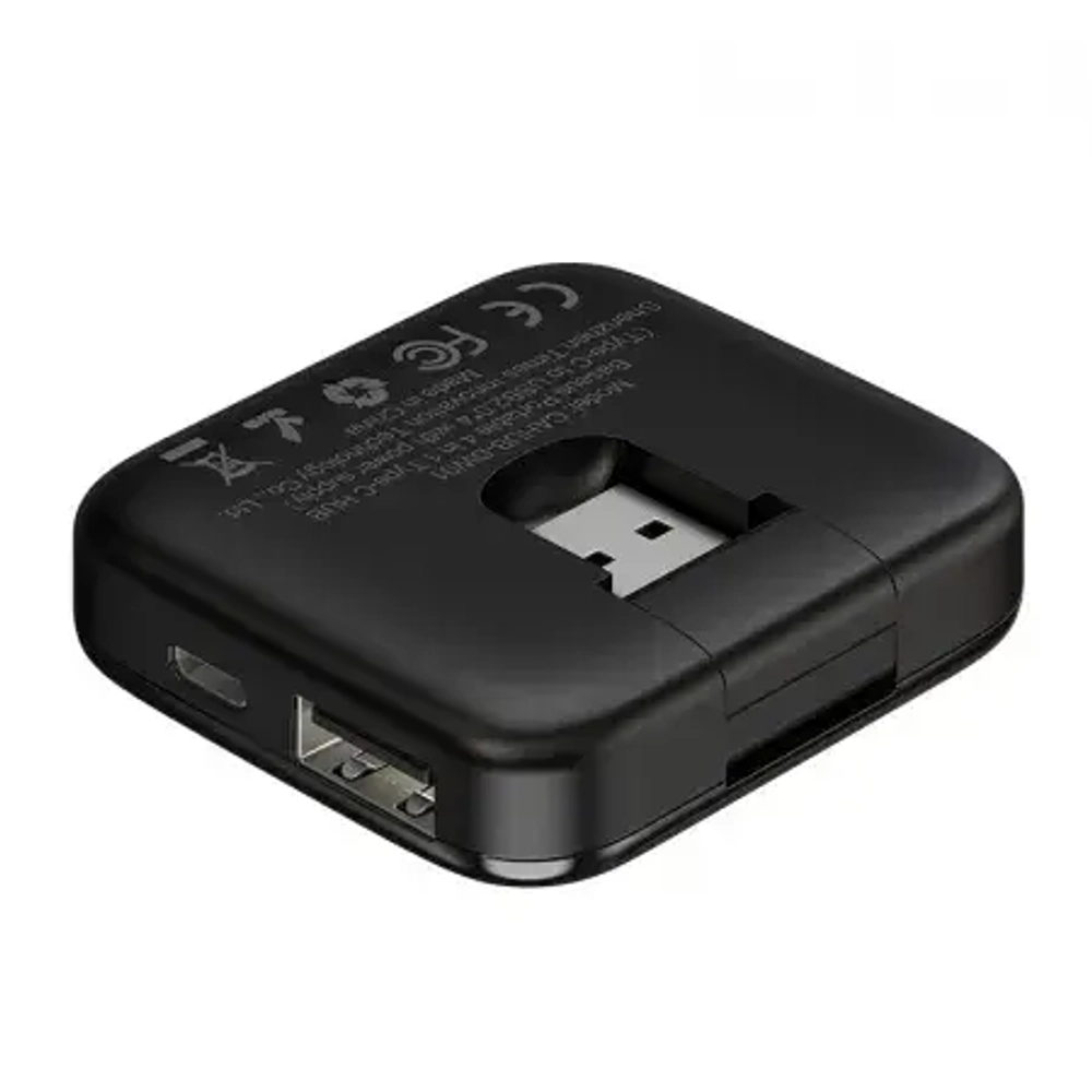 Адаптер Baseus  Fully Folded Portable 4 в 1 Type-C на Type-C/USB 2.0 х 4 (Black)