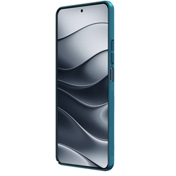 Тонкий жесткий чехол синего цвета (Peacock Blue) от Nillkin для Xiaomi Redmi Note 14 5G (версия Глобал), серия Super Frosted Shield