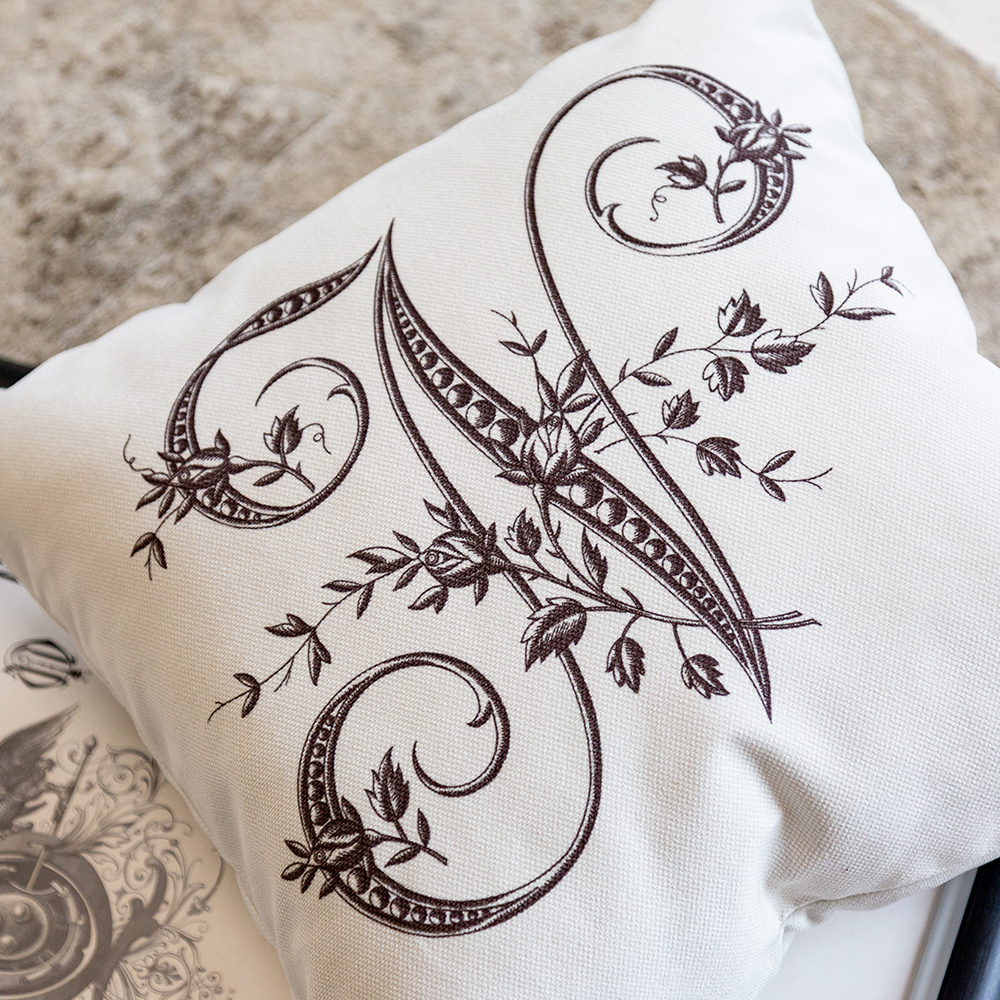 Арт-подушка Объект мечты Монограмма буквы N