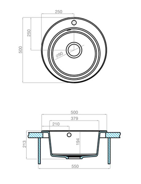 Мойка кухонная Шелли 50 терракотовый Aquaton