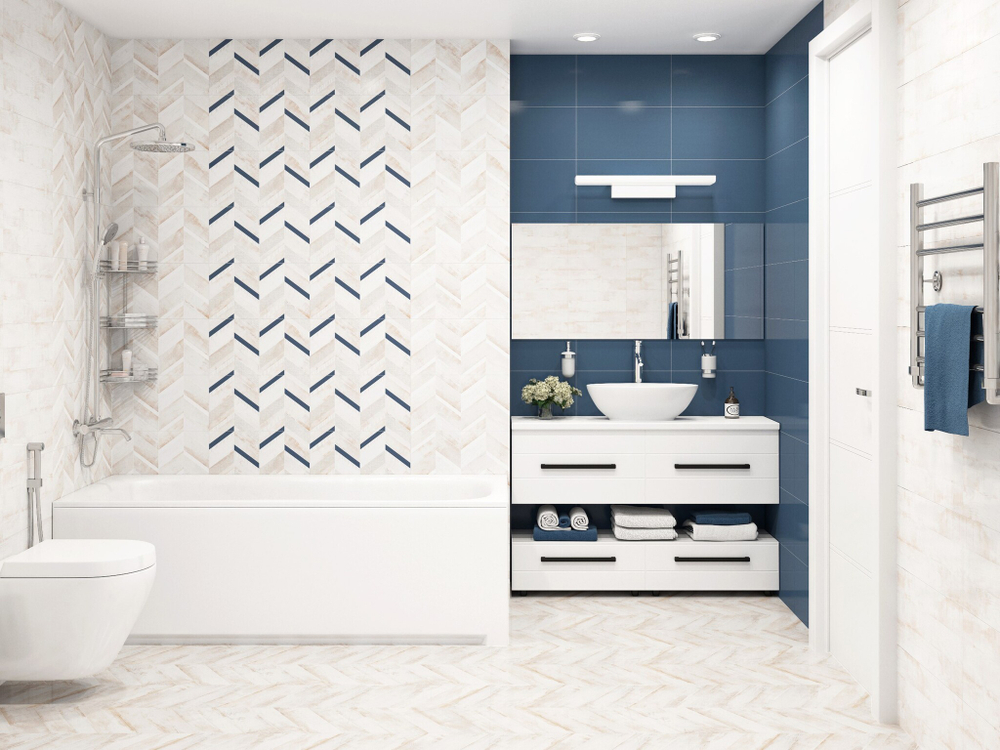 Керамогранит LB Ceramics Блю Шеврон 45x45 см 1.62 м² матовый цвет бежевый