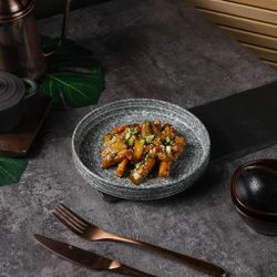 Тарелка с бортом 18,6 см h2,6 см глазурь Glossy Stone Untouched Taiga P.L. Proff Cuisine [1]