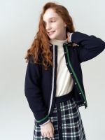 Кардиган бомбер для девочки AT1025 синий