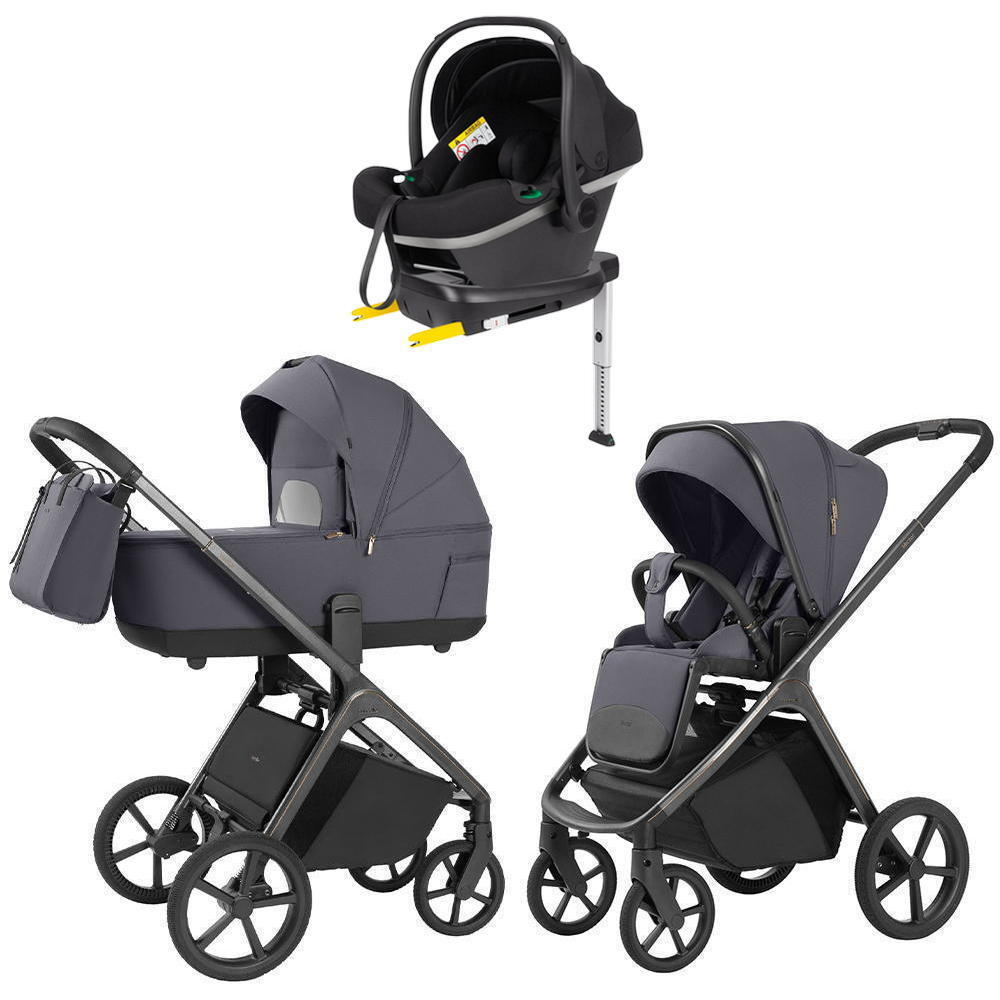 Коляска Carrello Vector 2025 CRL-6551 Nova DK791 Grey Line с базой Isofix 3 в 1 Ultimate Grey