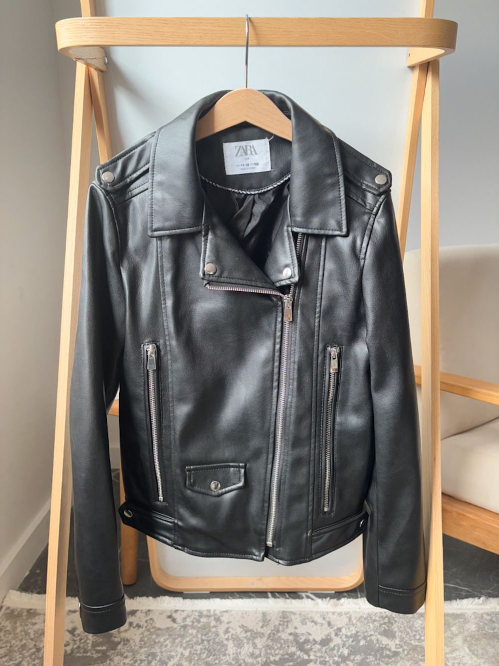 Куртка косуха из искусственной кожи Zara, 152