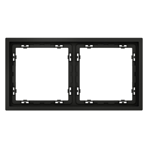 Рамка пластиковая VOLTUM S70 на 2 поста, (черный матовый)